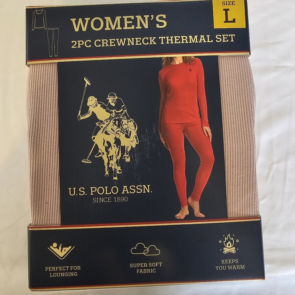 U.S. Polo Assn. Women's Red Thermal Set - Picture 7 of 9